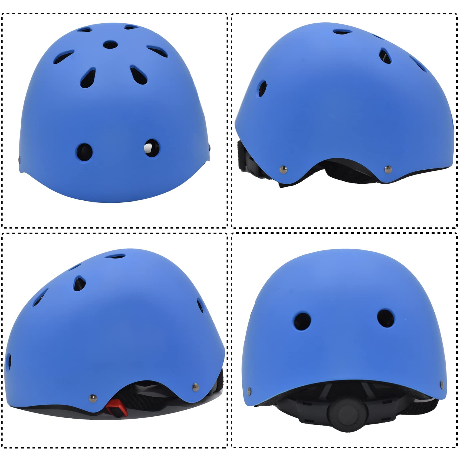 Kids Bike Helmet Set Adjustable for Children, Boys, Girls and Teenagers Aged 3-8 Years Includes Elbow, Knee, Wrist Guards Children's Helmet Protection Set for Bikes SkateboardsRollerskates