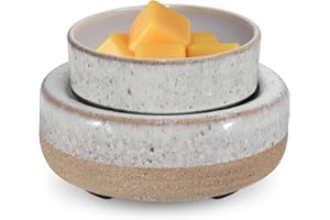 copinpin Wax Melt Warmer, Ceramic Candle Melter Melting Wax 3-in-1 Oil Burner Electric Fits Yankee Large Jar, Scented Candle Holder for Home Decor Gifts for Mom Grandma Women Girls