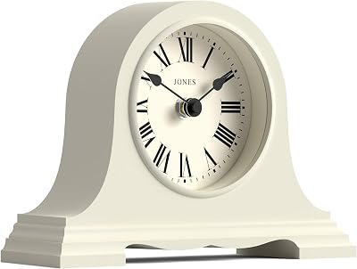 Jones Clocks Speakeasy Small Mantel Clock Pale Cream Roman Dial