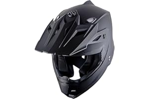 1Storm Adult Motocross Helmet BMX MX ATV Dirt Bike Four Wheeler Quad Motorcycle Full Face Helmet Racing Style: HF801 Matt Black