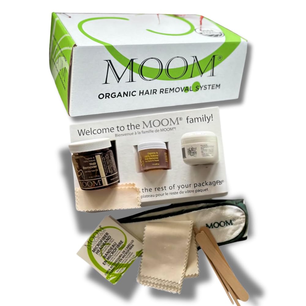 Photo 1 of MOOM Organic Waxing Kit Gift Box for Women – Sugar Wax Hair Removal for Face, Bikini & Underarms – Travel Wax, Foot Spa Cream & Tools – Ideal for traveling & gifting