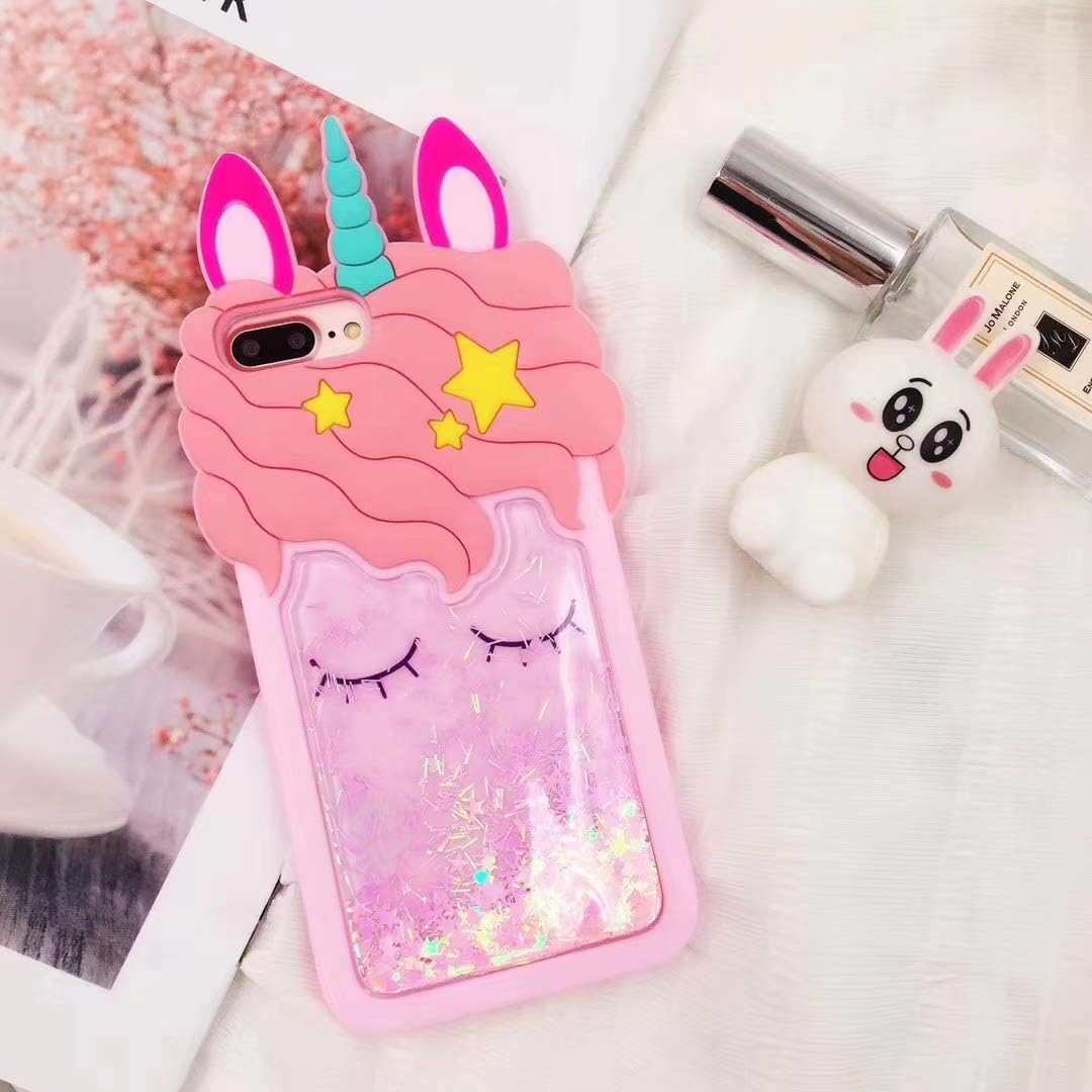Quicksand Unicorn iPod Touch 7(2019)/Touch 5/Touch 6 Case,Awin 3D Cute Unicorn Dynamic Liquid Bling Glitter Soft Silicone Rubber Case for iPod Touch 5/Touch 6/iPod Touch 7(2019)(Quicksand Unicorn)