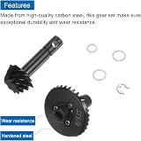 sourcing map Steel Diff Gear Set 33T 8T Helical for SCX10 RC Car 2 Sets view 4