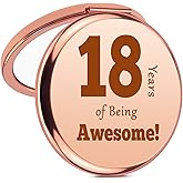 Happy 18th Birthday Gifts for Girls Compact Mirror 18th Birthday Decorations for Her 18 Year Old Girl Gift Ideas Makeup Mirror Gifts for 18 Year Old Daughter Niece Granddaughter Friend