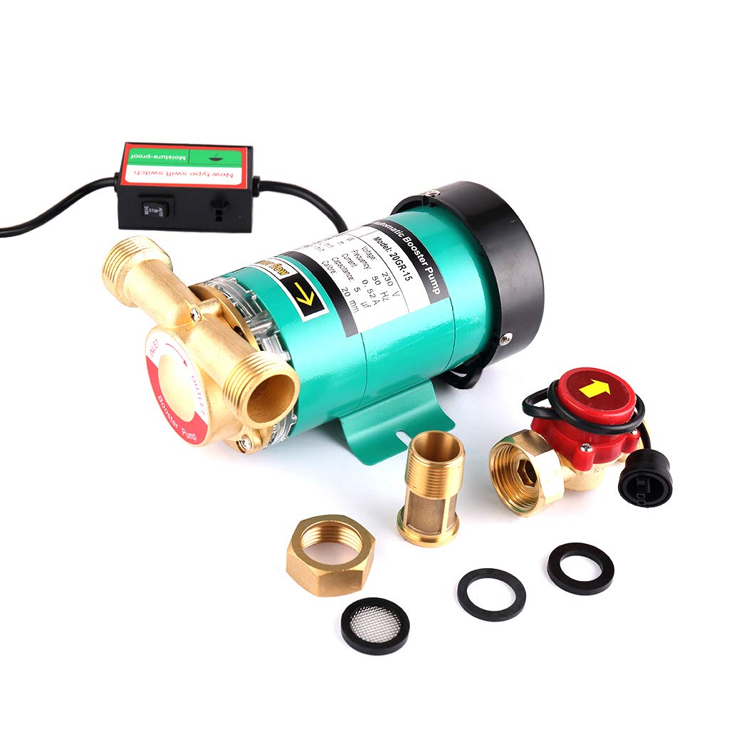 SHYLIYU Pressure Booster Pump, Hot Water Circulation Pump, 1" Outlet, Automatic Pressure Pump, 120W 25L/Min for Shower, Home Garden