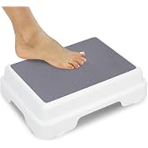 Vive Bath Shower Step Stool (4.5") - Slip Resistant, Stackable | Indoor/Outdoor - Safety Stepping Stool Bathroom Aid for Adults, Handicap, Elderly, Seniors, Bathtub, High Beds, Kitchens