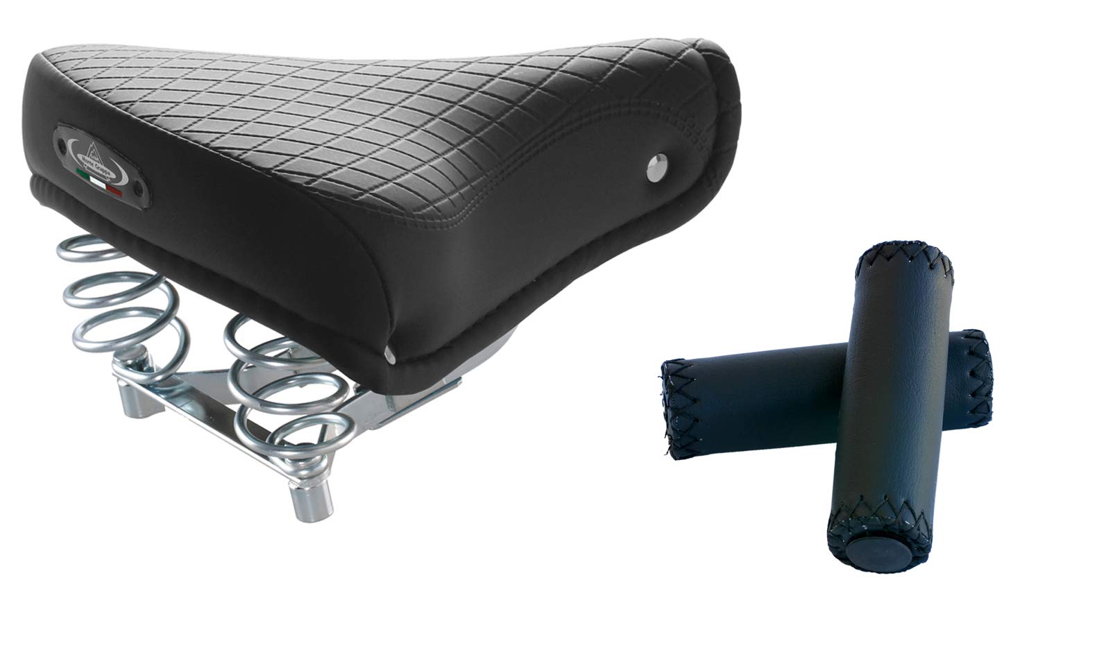 Montegrappa Saddle For City Wheel Beachc ruiser Holland Wheel in Vintage Retro Look 1750 Export + Montegrappa Buttons