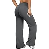 Women Straight Leggings Bottoms Wide Leg Pants High Waist Stretchy Comfy No Front Seam Yoga Workout Sweatpants