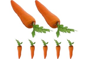 NUOBESTY 7pcs Simulated Carrots Artificial Vegetables Carrot Theme Party Decorations for Spring Easter