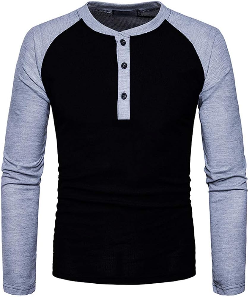 Download Romantiko Mens Casual Slim Fit Long Sleeve Raglan Henley T ...