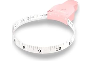 REIDEA Body Measuring Tape 60 Inch Weight Loss Retractable Measure Tape with Lock Pin and Push Button for Fitness, Tailor, Sewing Pink