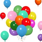 HYKJNBW Rainbow Balloons 50 Pack 12in Multicolored Latex Birthday Party Decor view 9