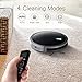 Robot Vacuum Cleaner with 1400Pa Strong Suction, 2600mAh Battery, Drop-Sensing Technology and Self-Charging Robotic Vacuum Cleaner for Low-pile Carpet and Hard Floor, HEPA filter for Pet Hair & Allerg