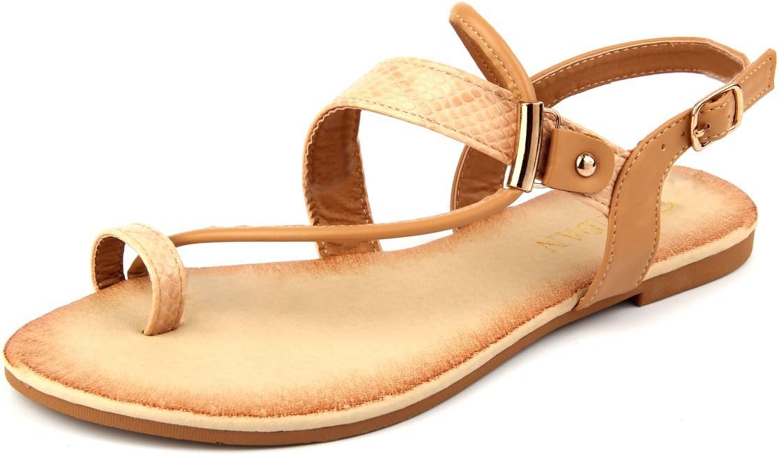 Mu Dan Women's Thong Flat Gladiator Summer Sandals