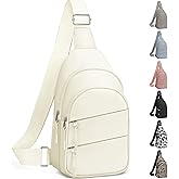 Tuwubi Crossbody Bags for Women, Sling Bag for Men, Small Hiking Backpack Anti Theft Lightweight for Outdoors Travel (M, Beige)