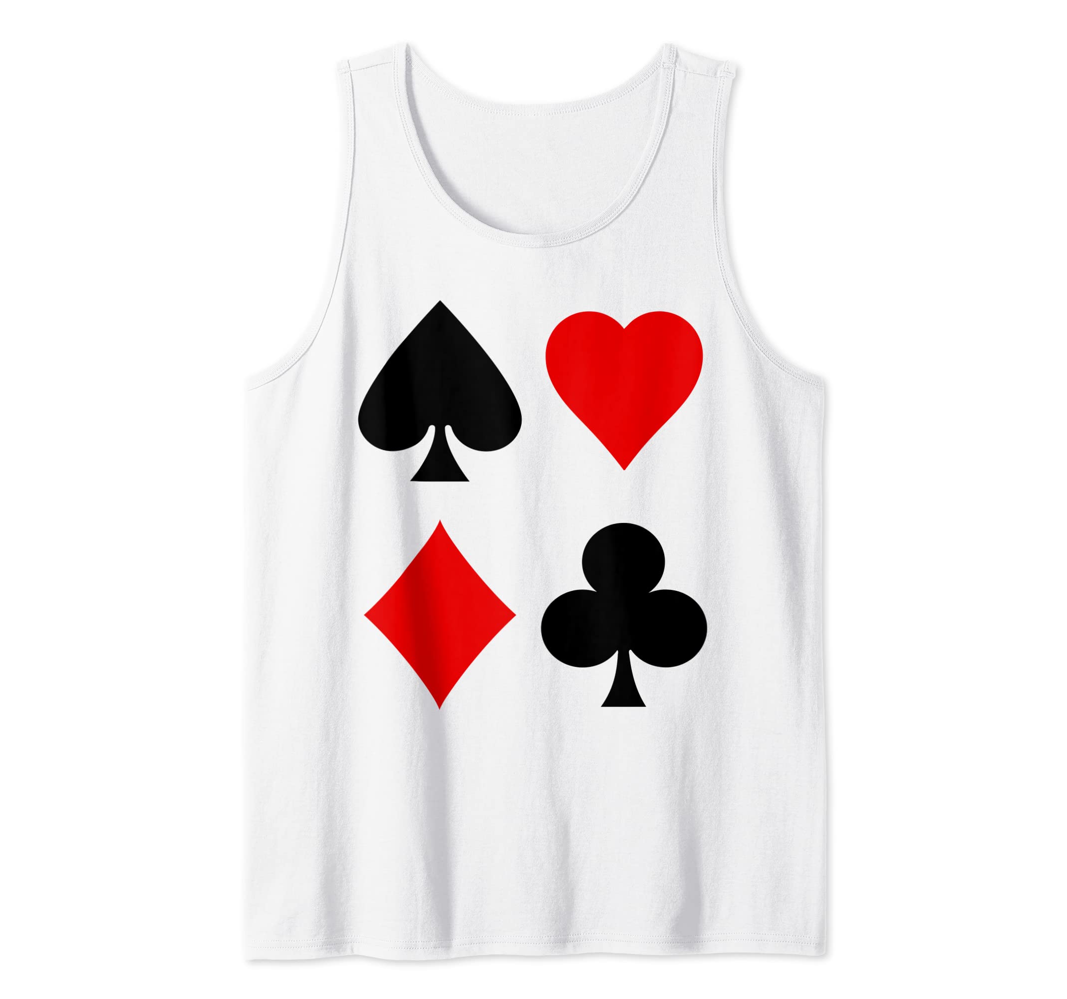 Playing Card Diamonds Spades Clubs Hearts Symbol Poker Rummy Tank Top