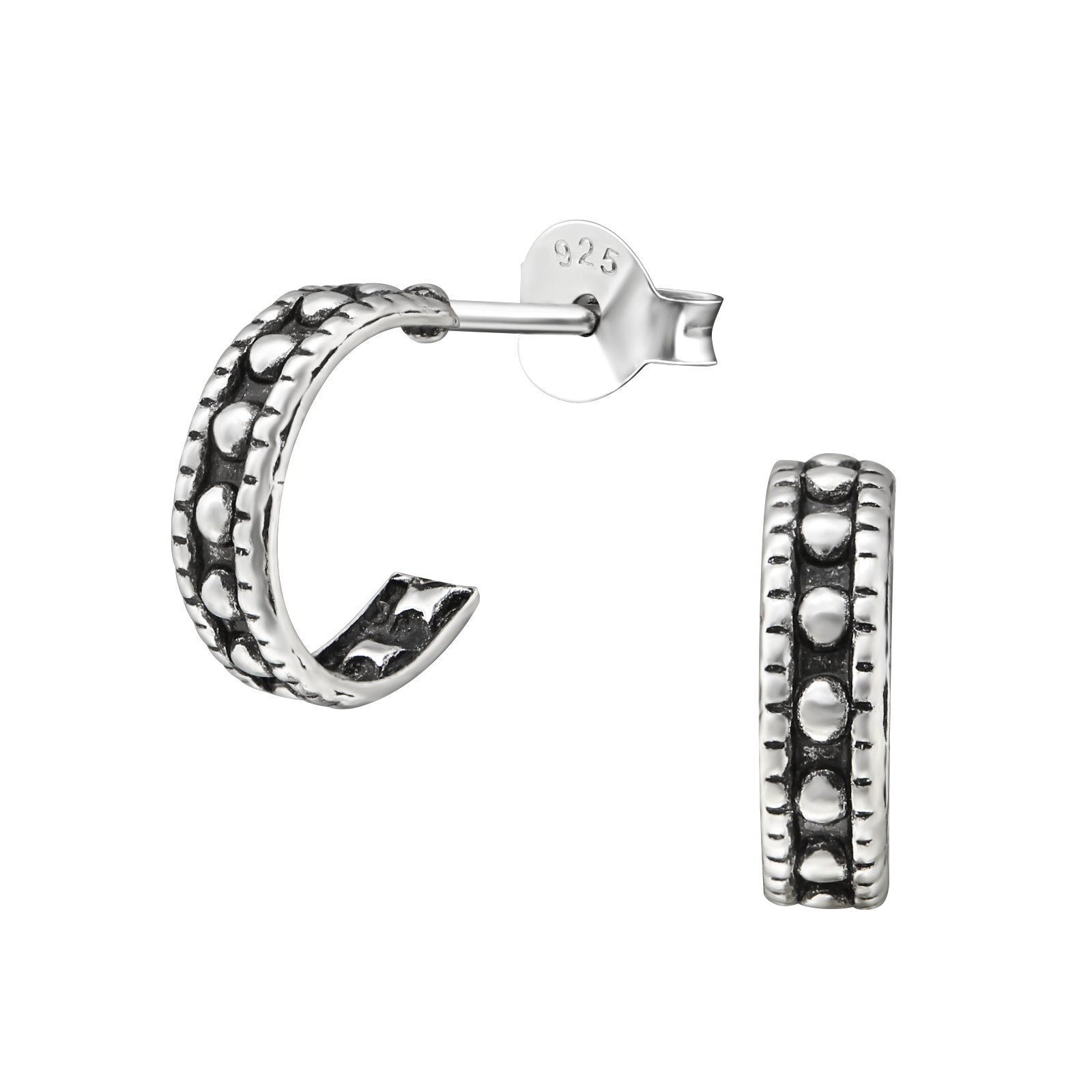 925 Sterling Silver Women Half Stud Earrings for Women & Girls – Gift-Ready Jewellery by The Rose & Silver Company