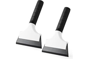 Gomake 2PCS Small Rubber Squeegee, Auto Water Blade Squeegee for Shower Glass Door, Car Windshield, Window, Mirror, Bathroom,