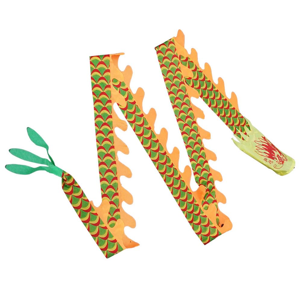 Toddmomy 2 Sets Ribbon Dance Streamer Gymnastics Childrens Tylonal Chinese Dragon Decoration Dragon Streamer Dancing Ribbon Silk Dragon Kids Decor Training Belt Fitness Fabric