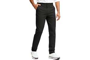 Comdecevis Mens Classic Fit Stretch Golf Pants - 30" 32" 34" Inseam Quick Dry Lightweight Dress Work Casual Trousers