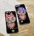 UnnFiko Case for iPhone 7 Plus, Beauty Luxury Hybrid Bling Glitter Soft TPU Gel Shiny Sparkling Owl with Candy Back Plate Cover Case for iPhone 8 Plus (Bowknot)