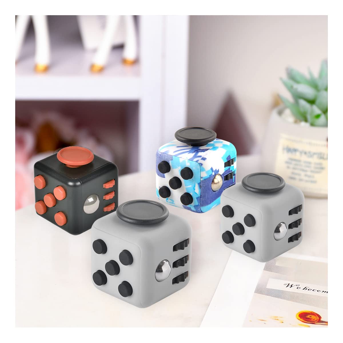 Mua Fidget Cube Dice Cube Stress Relief Cube 6 Sides Infinity Button ...