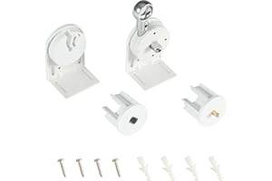 Lihopefe Sunshade Replacement Parts, Cordless Bracket and 38mm Brake, for Coolaroo External Roller Blinds, Outdoor and Indoor Blinds (White)