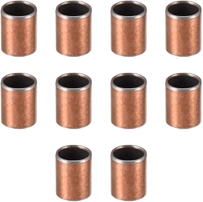 sourcing map 10mm Bore Sleeve Bearing 12mm OD x 15mm Plain Bushings Oilless