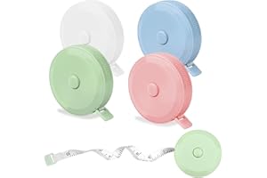 4 Colors Retractable Mini Tape Measure, Cute Compact Body Tape Measure, 60 Inch/150 CM Body Measuring Tape Measure, Sewing Ta