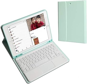 Amazon タッチパッド付き Ipad Pro9 7 キーボード ケース 第6世代 第5世代 手帳型 軽量 お洒落 ペンシル収納 脱着式 Bluetooth キーボード カバー Ipad5 Ipad6 Ipad 9 7インチケース タブレットpc ケース Ipadpro9 7 Ipad 5 Ipad 6 Ipad Air2 緑 Gooven