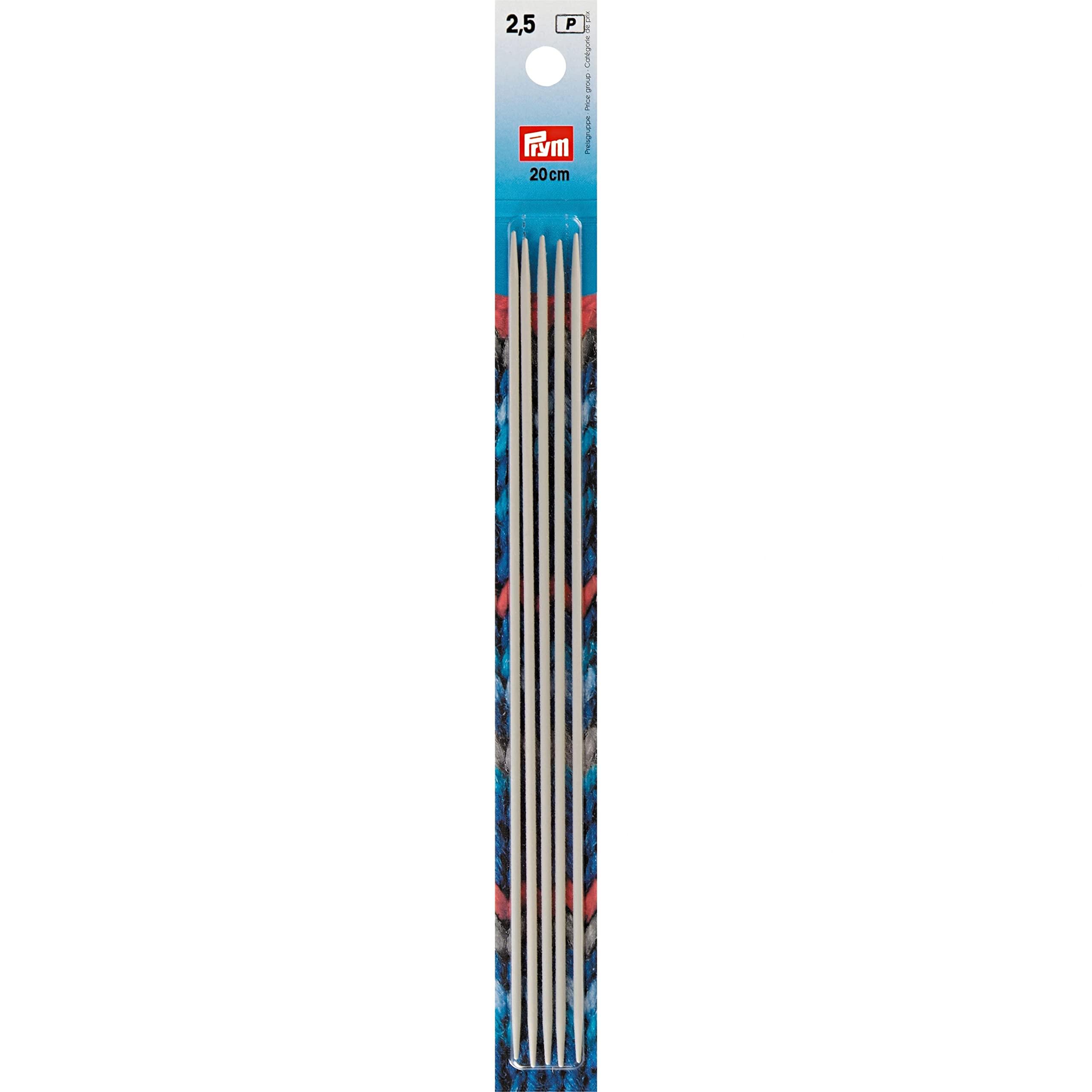 Prym Pointed Knitting Needles, Gray, 20 cm x 2.5 mm