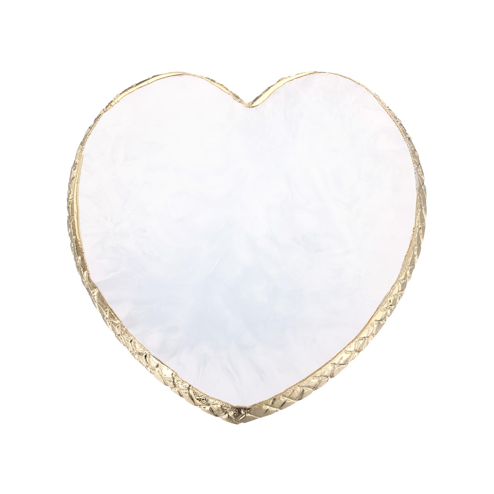 PATIKIL Resin Nail Art Palette, Nail Polish Mixing Palette Heart Shaped Gel Makeup Display Board Pallet Painting Tray Drawing Color Dish Holder, White