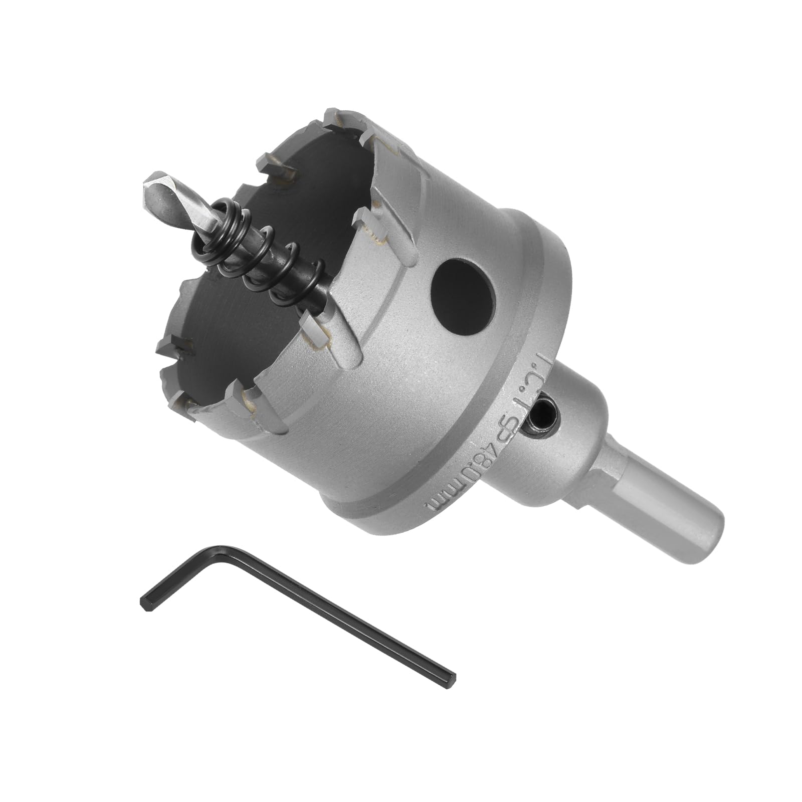 CoCud Hole Saw, 48mm Cutting Diameter, Carbide Tipped Tooth Hole Cutter Drill Bit - (Applications: for Stainless Steel Sheet Metal), 1-Piece