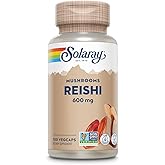 SOLARAY Reishi Mushroom 600mg - Reishi Mushroom Capsules for Immune Support - Vegan, Lab Verified - 60-Day Money-Back Guarantee - 100 Servings, 100 VegCaps