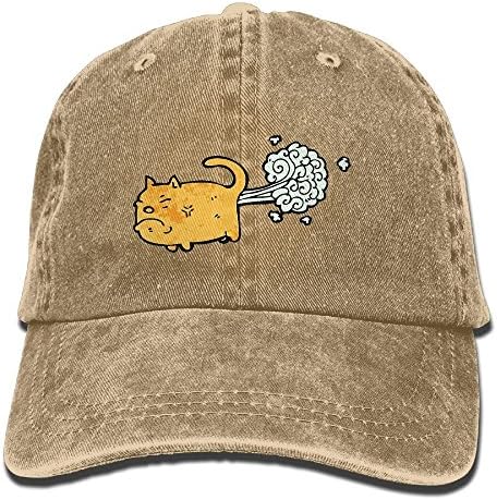 Xnonefw84 Farting Cat Baseball Cap For Men and Women - Cotton Classic Plain,Unisex Cotton Hat,Adjustable &amp; Unstructured For Max Comfort | Low Profile Polo Style