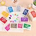12 Color Craft Ink Pad Rubber Stamps Partner Set Washable for Stamping Teachers Kids Baby Prints Scrapbooking Fingerprinting Card Making