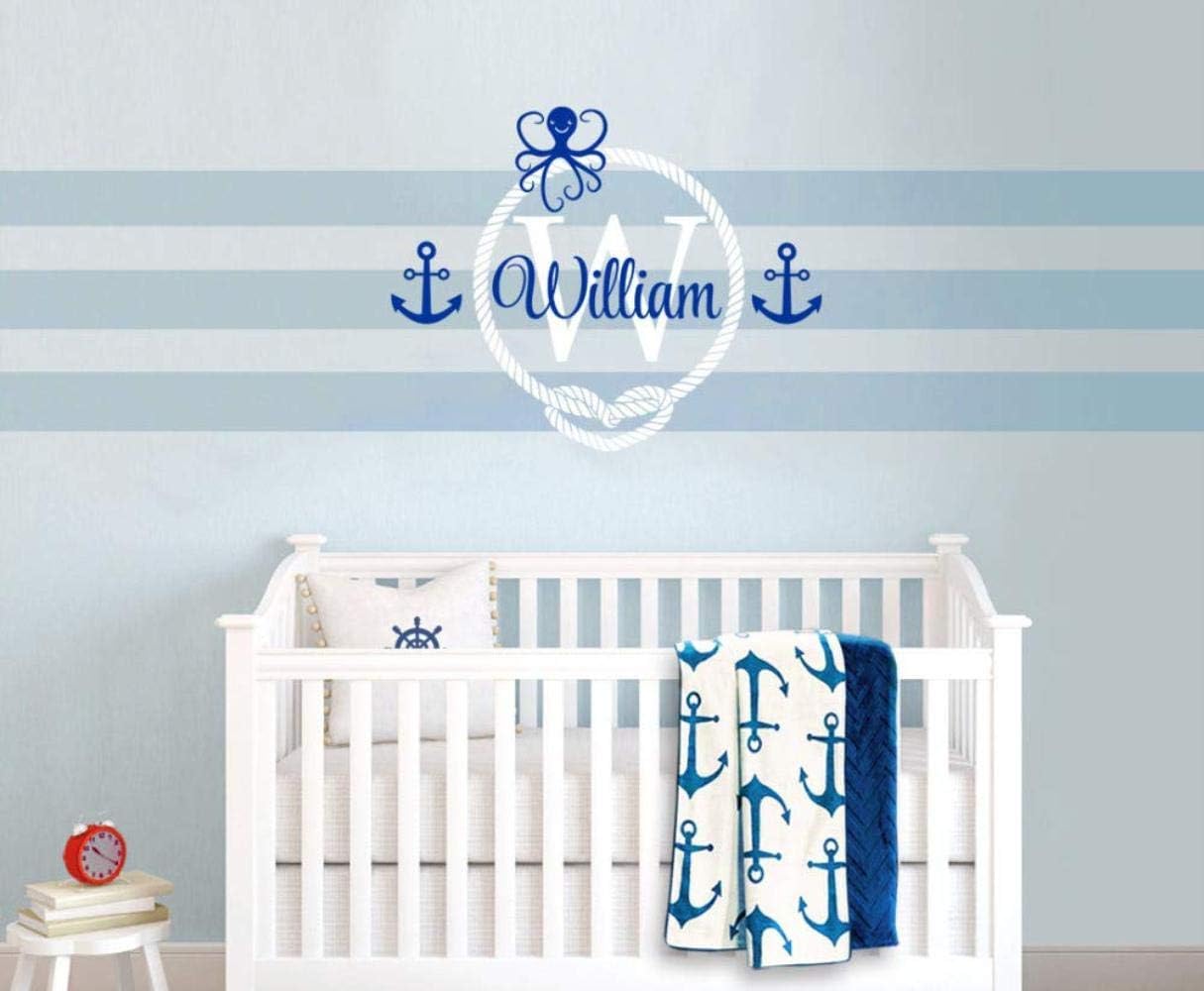 QTDM Pegatinas De Pared De Pulpo Marinero Temático Náutico para La