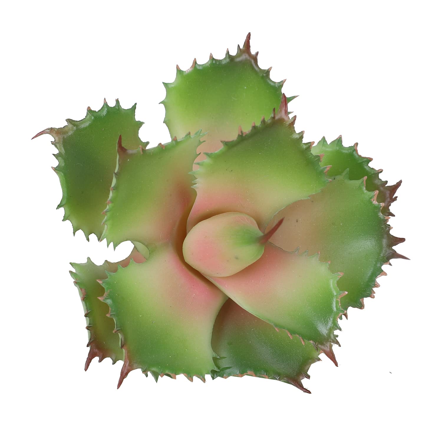 Duovlo Artificial Succulent Plant 7.08 Inch Faux Succulents Agave potatorum Flower Arrangement Craft Wall DIY Materials,Pack of 2 (Pink)