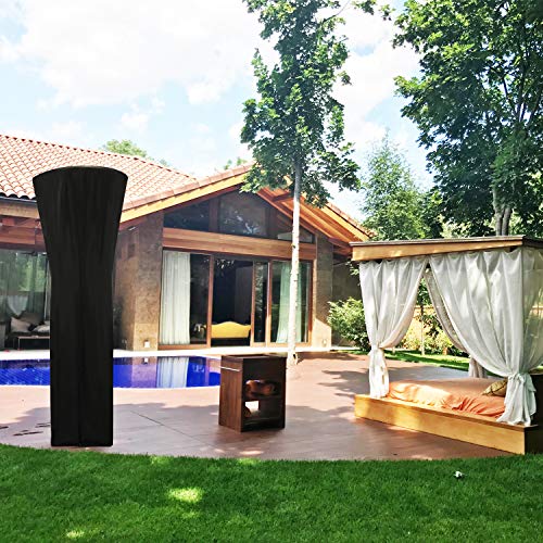 SIRUITON Patio Heater Covers Waterproof with Zipper Fire Black-36 Month Warranty H89xD33x19 in - Thumbnail 2