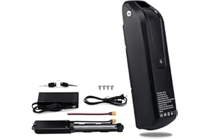 DAYAOENNE Ebike Battery 52V/ 48V/ 36V, 20Ah /15Ah/ 10Ah, Down Tube Battery for 200-2000W Motor, Electric Bicycle Lithium-Ion Battery, Led Indicator Light, Safe Lock, 5 Pin, with Charger (48v10ah-5pin)