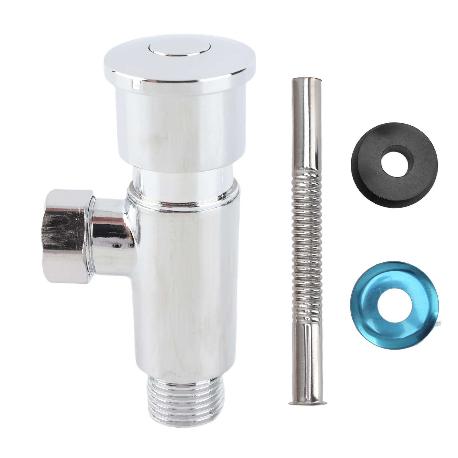 Flush Valve, Urinal Flush Valve, Zinc Alloy Mannual Time Delay Flush Urine Valve Push Button Water Tank Valve Urinal Exposed