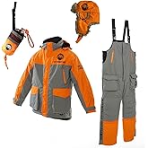 Nordic Legend Aurora Series Ice Fishing Suit with Floatation, Insulated Waterproof Bibs and Jacket for Ice Fishing