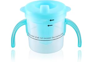 SavvyBloom Dysphagia Cups for Adults 5cc 10cc 15cc, Spill Proof Cups for Adults Elderly People with Swallowing Issues, Dysphagia Regulating Drinking Cup to Prevent Choking (Green)