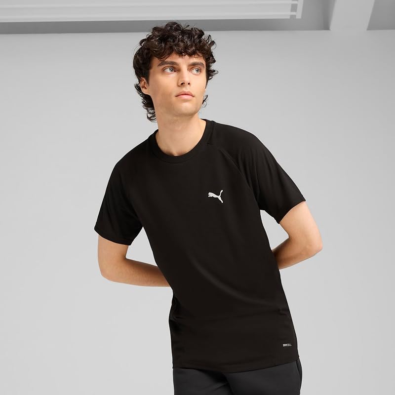 Unisex EVOSTRIPE Tee T-Shirts, PUMA Black, M — Foto 2 von 6