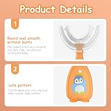 Fantasyon 3 Pack U-Shaped Kids Toothbrushes Food Grade Silicone 2-6 Years view 3
