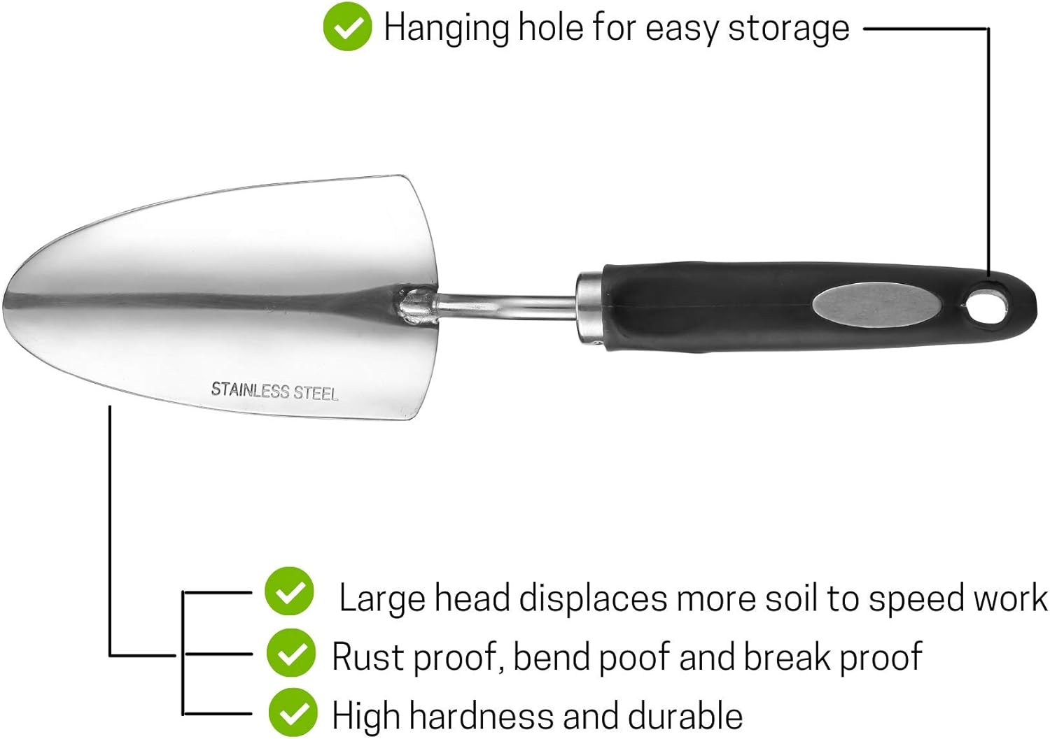 Mr. Pen- Trowel, Garden Trowel, Stainless Steel, Small Shovel, Heavy Duty, Rust Resistant, Garden Shovel, Hand Shovel, Garden Spade, Gardening Shovel, Trowel Garden Tool, Hand Trowel, Potting Shovel : Garden & Outdoor