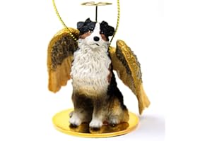 CONVERSATION CONCEPTS Australian Shepherd Tricolor Pet Angel Ornament