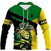 BJU National Flag Hoodie Drawstring Pullover Graphic 3D Printed Long Sleeve Sweatshirt Unisex