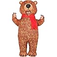 COMIN Inflatable Bear Costume for Adults Simulated Skin Air Blow up Funny Fancy Costume Inflatable For Men Women 72"