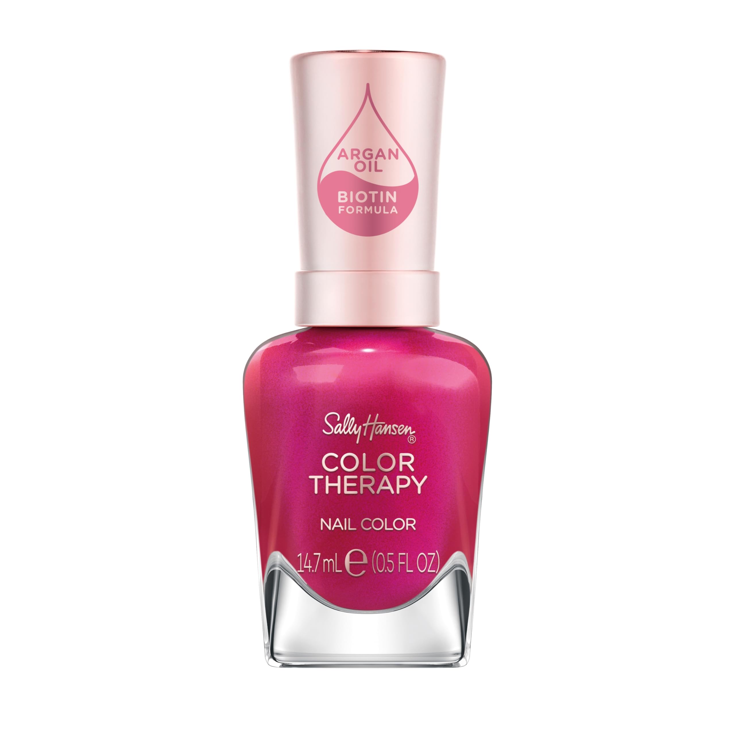 Sally Hansen Colour Therapy Nail Polish with Argan Oil, 14.7 ml, Rosy Glow